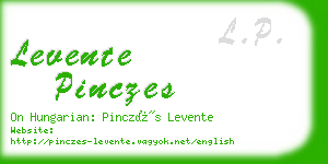levente pinczes business card